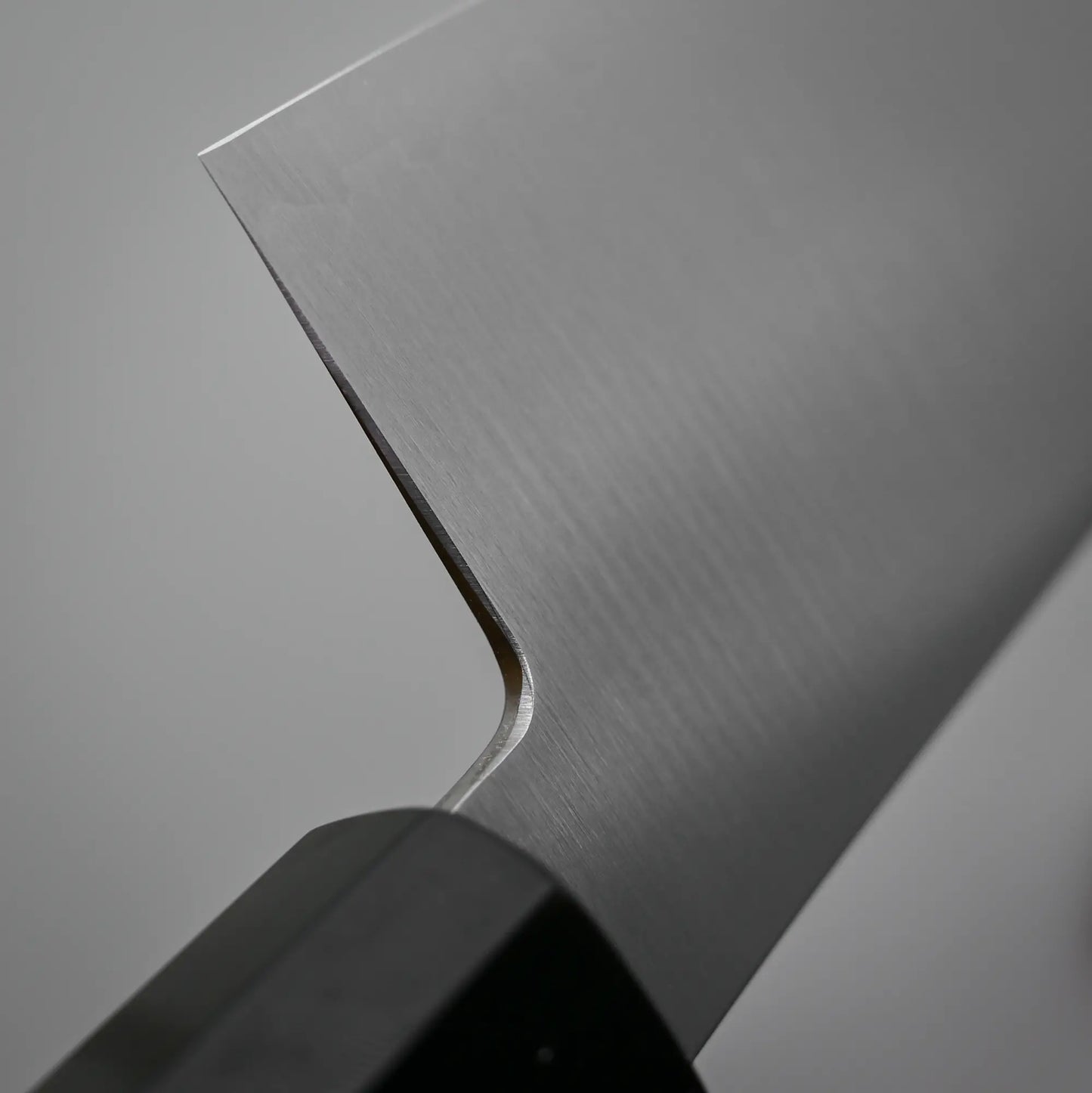 Close-up view of the choil of 210mm Hatsukokoro Hayabusa SG2 gyuto knife