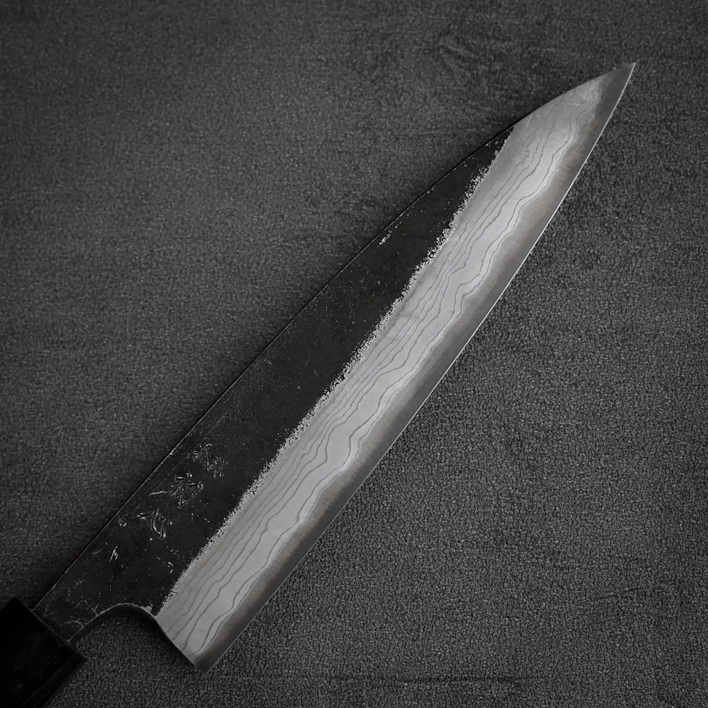 初心 雲影 黒打ダマスカス青紙#2 ペティナイフ 150mm