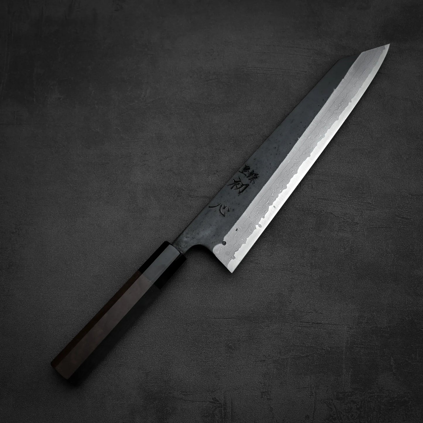 初心 心輝ろ 黒打ダマスカス AS 切付牛刀 240mm