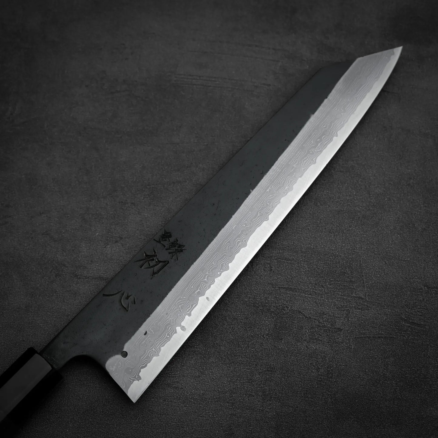 初心 心輝ろ 黒打ダマスカス AS 切付牛刀 240mm
