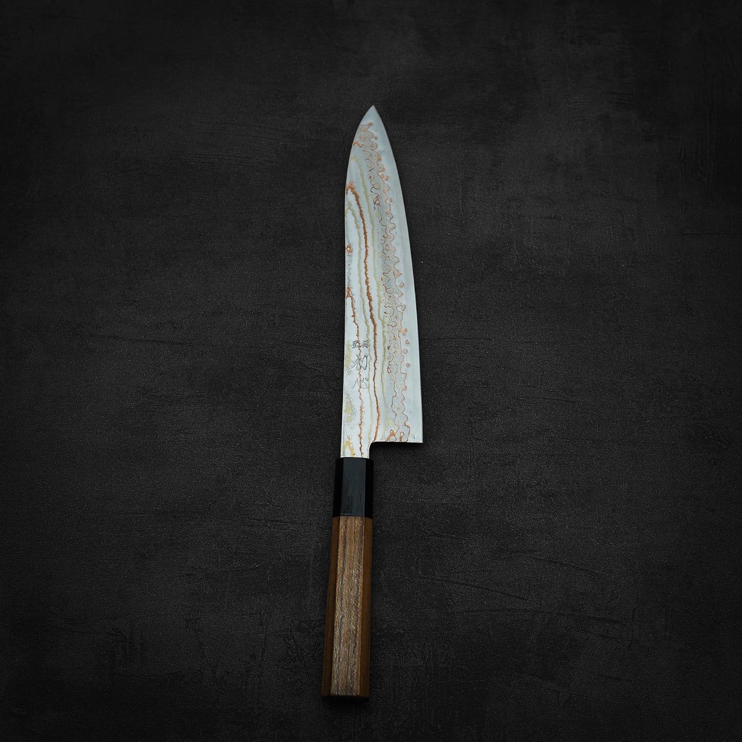 Hatsukokoro Habayusa aogami#2 rainbow damascus gyuto 210mm