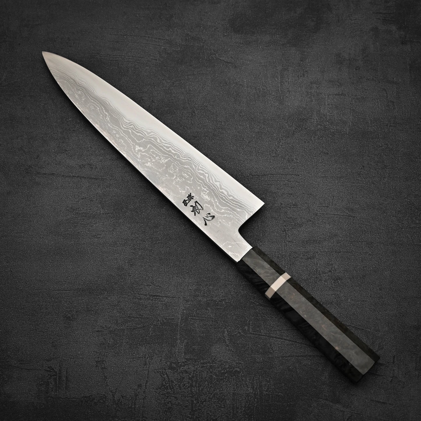 初心 こもれびダマスカス青紙#1 牛刀 240mm - バーチウッド