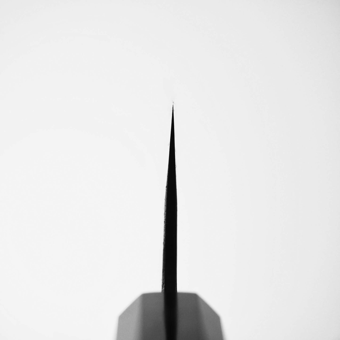 Choil shot of Hatsukokoro Kumokage gyuto knife