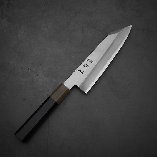 Top down view of Nakagawa bunka with aogami#1 steel. This Japanese knife is sharpened by Morihiro hamono.