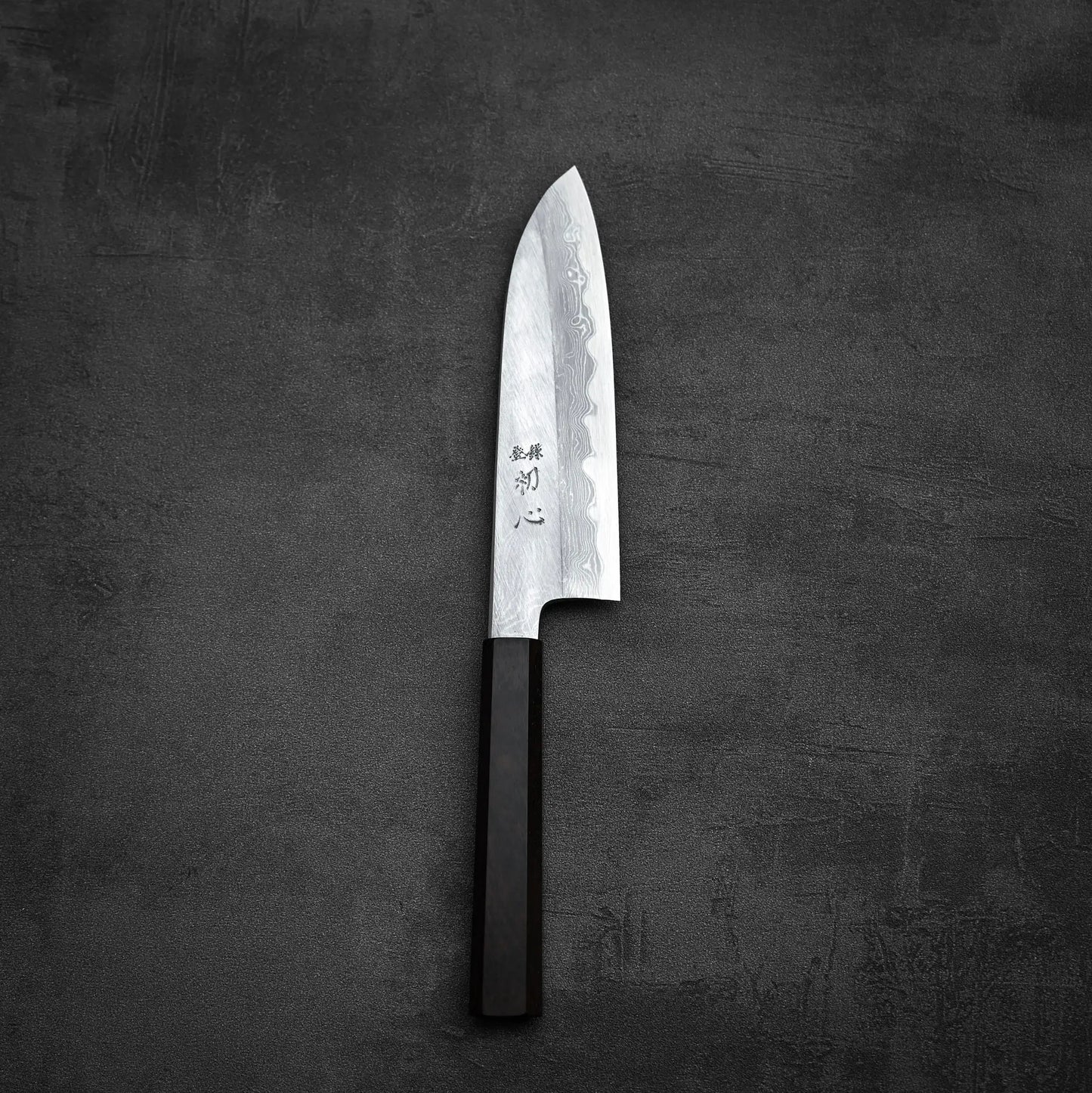 中川青紙1号ダマスカス三徳 180mm