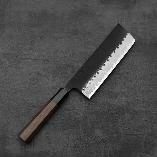 Hatsukokoro Shinkiro kurouchi damascus AS nakiri 165mm
