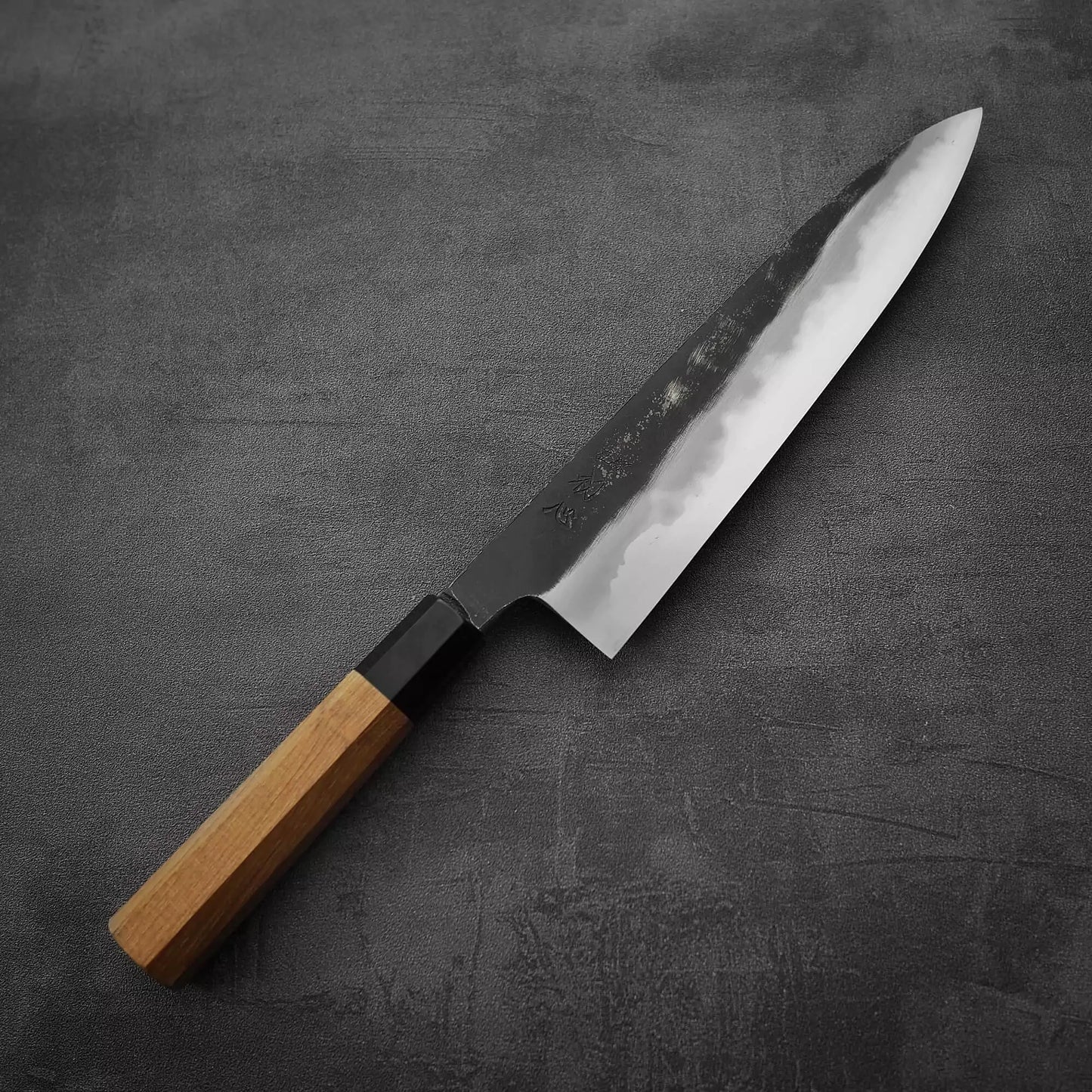 初心夜明け 黒打青紙#1 牛刀 240mm