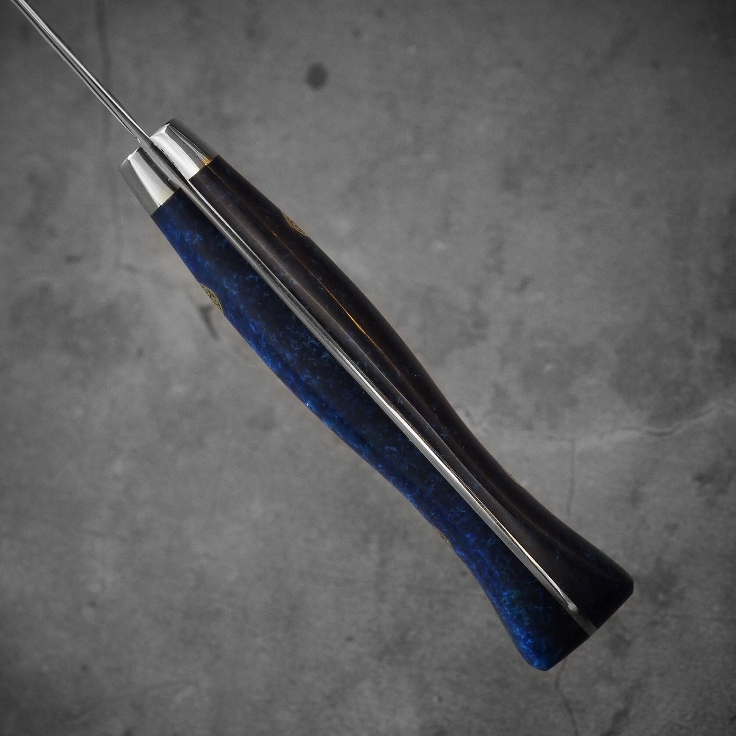 Top view of the handle of Nigara tsuchime SG2 petty knife 150mm