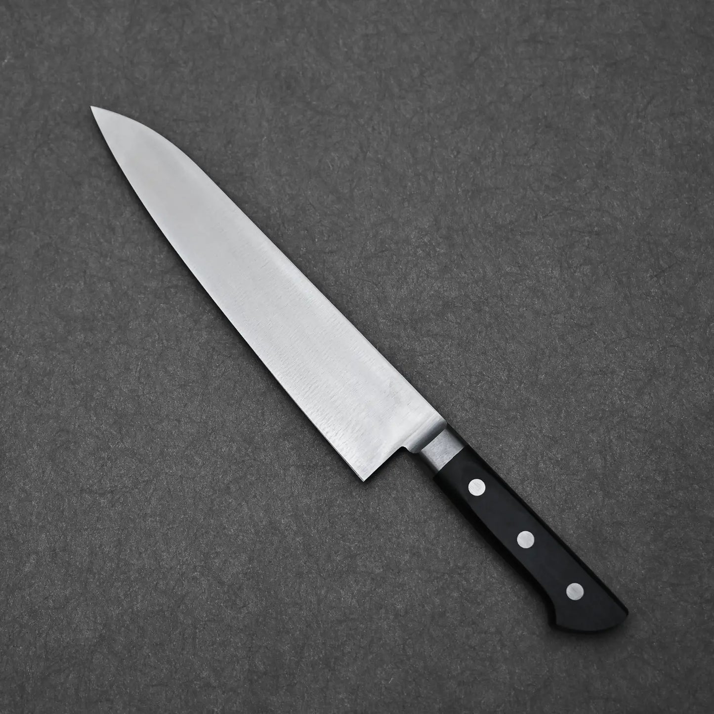 Angled view of the back side of the Masahiro kitchen knife