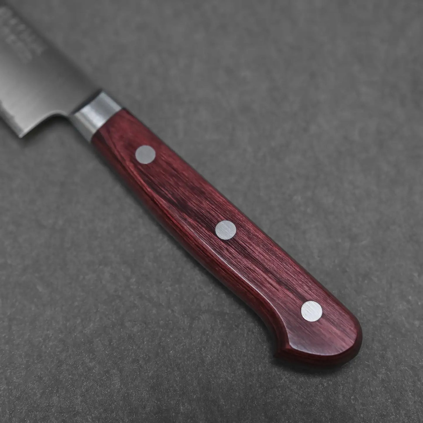 Close-up shot of the red handle