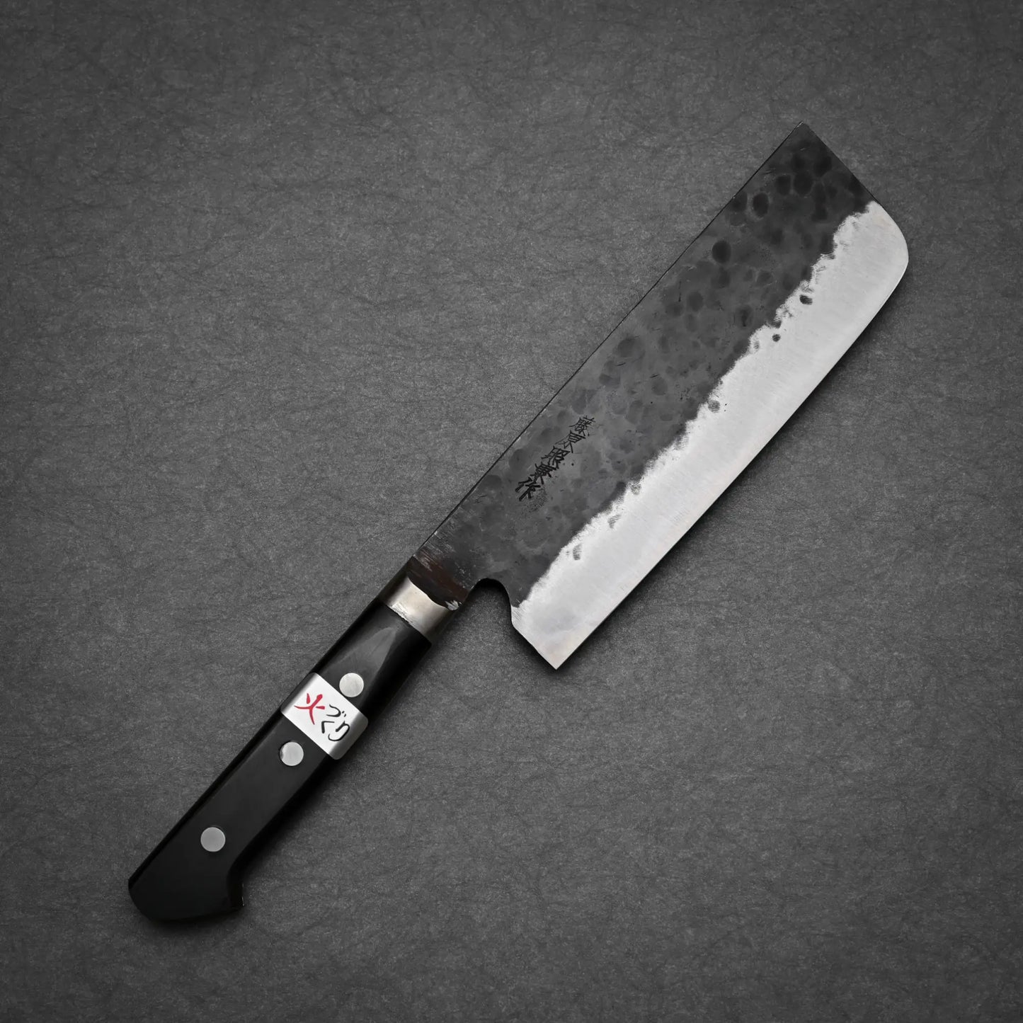 165mm Teruyasu Fujiwara Denka nakiri knife showing full profile view
