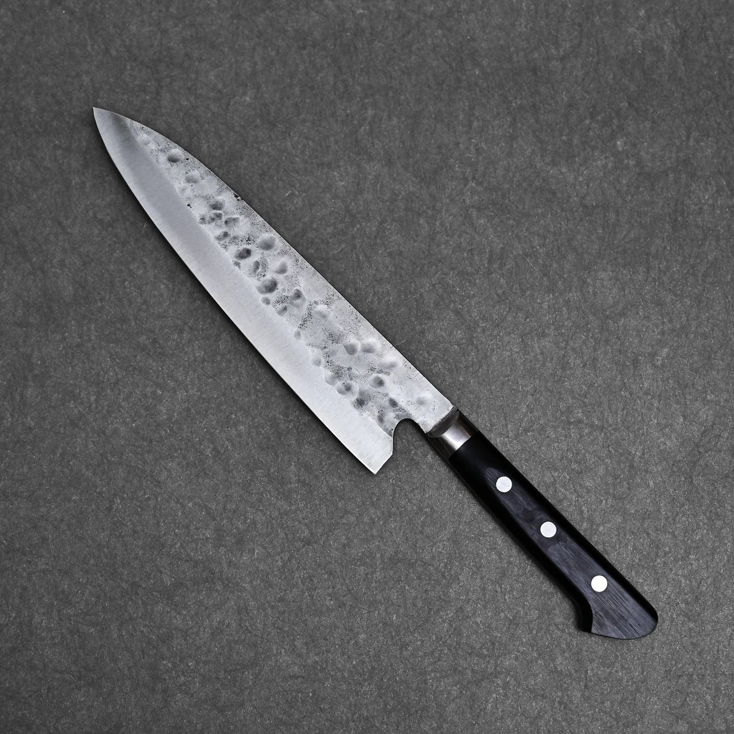 Full profile view of the gyuto showing the back side