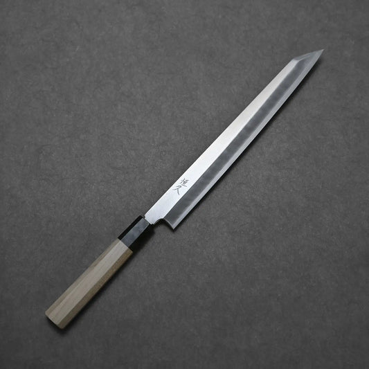 Full profile view of Tsunehisa ginsan kiritsuke yanagiba 270mm