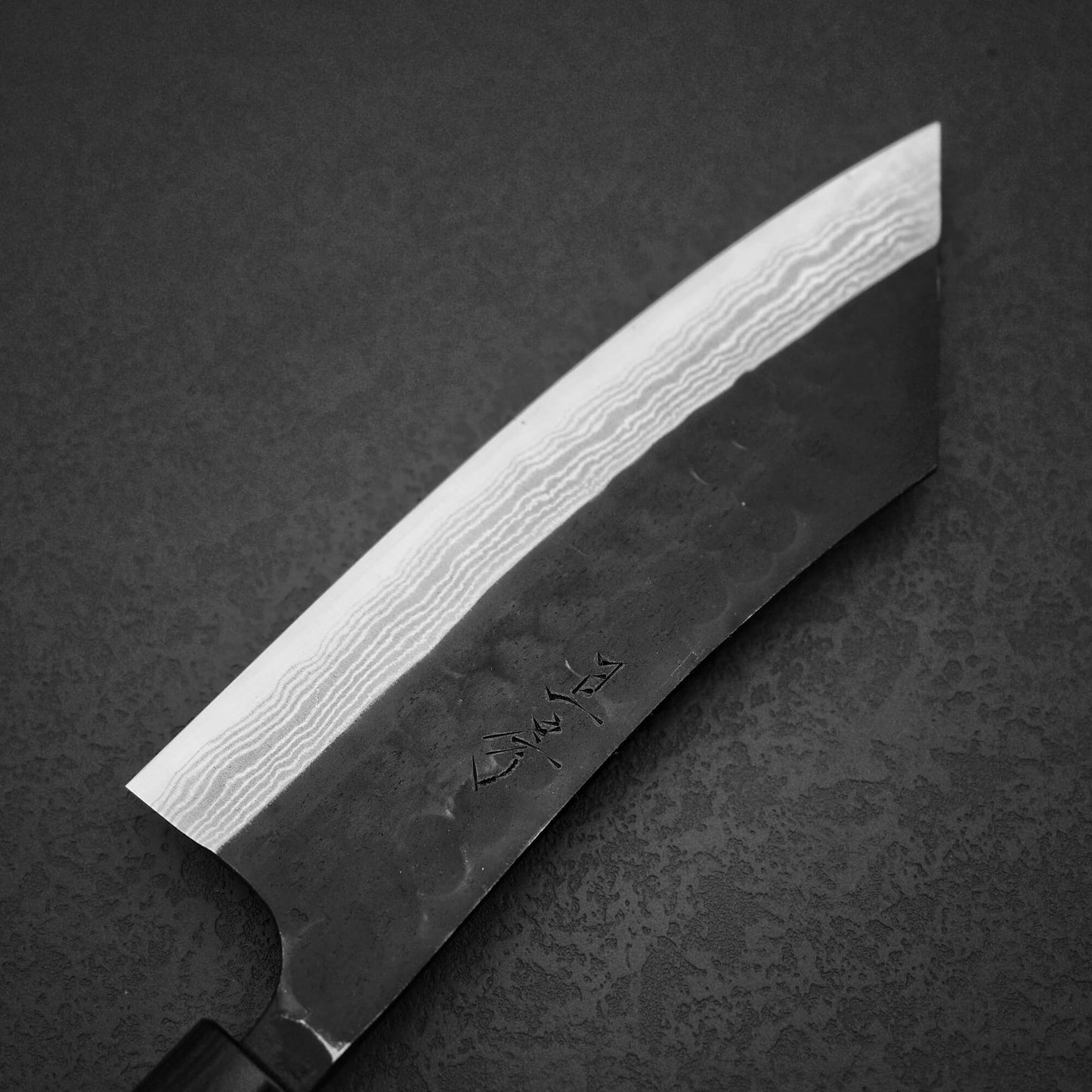 秋房 槌目黒打ダマスカス AS 博多 170mm