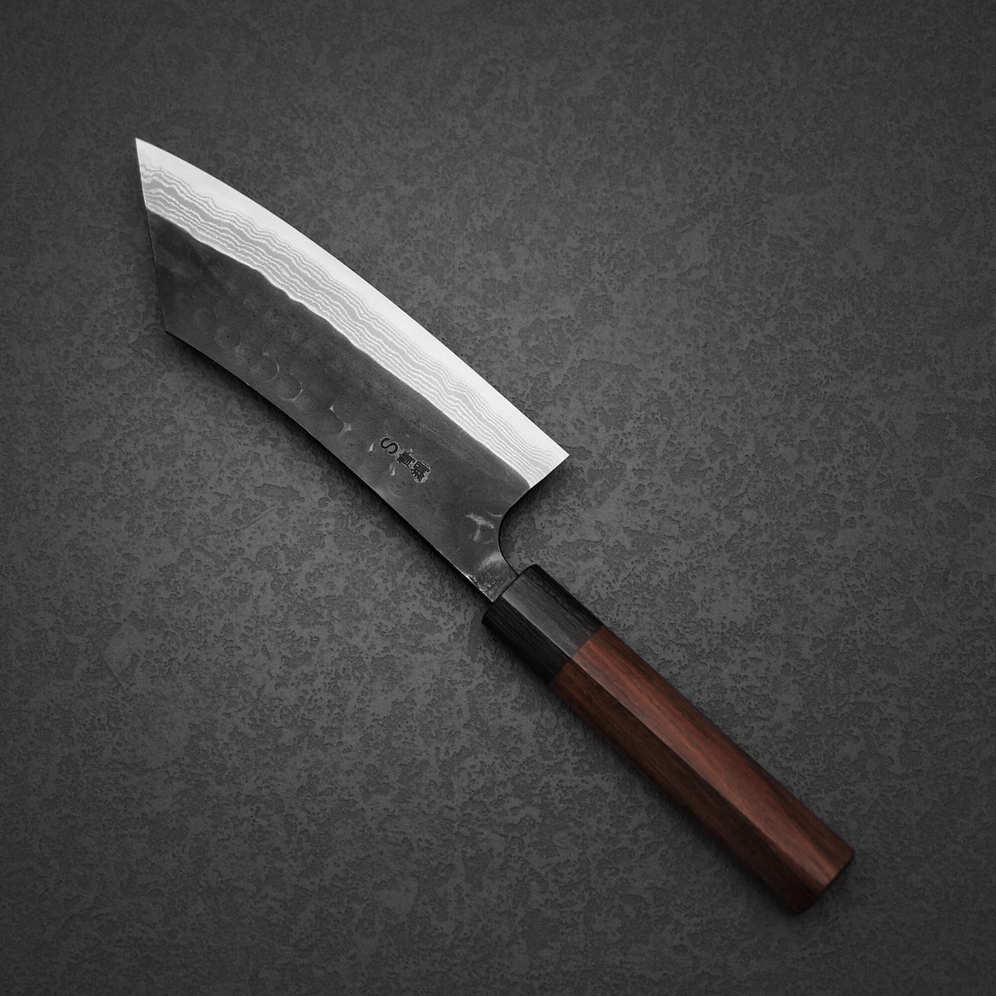 秋房 槌目黒打ダマスカス AS 博多 170mm