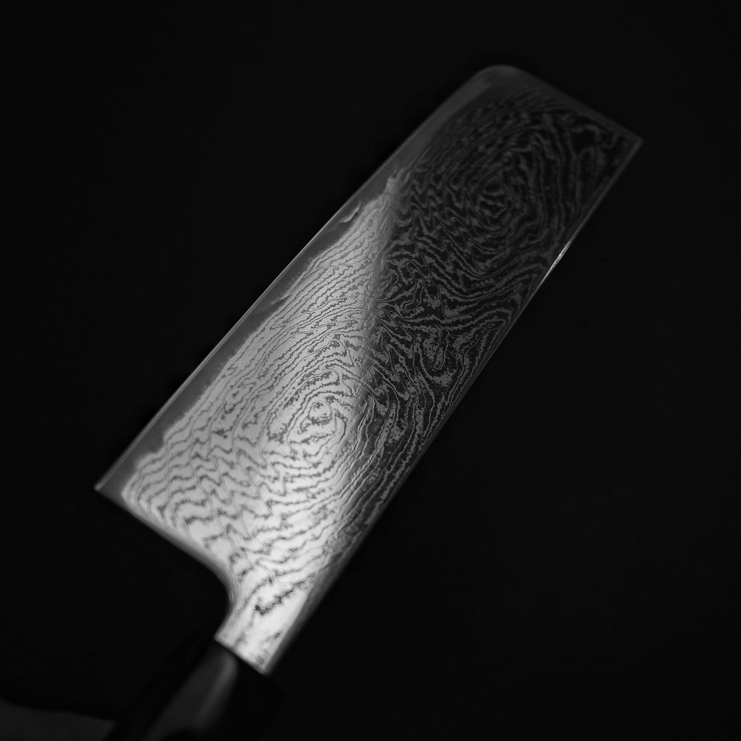 Yoshihiro AUS10 damascus nami nakiri 165mm (with saya) - Zahocho Japanese Knives