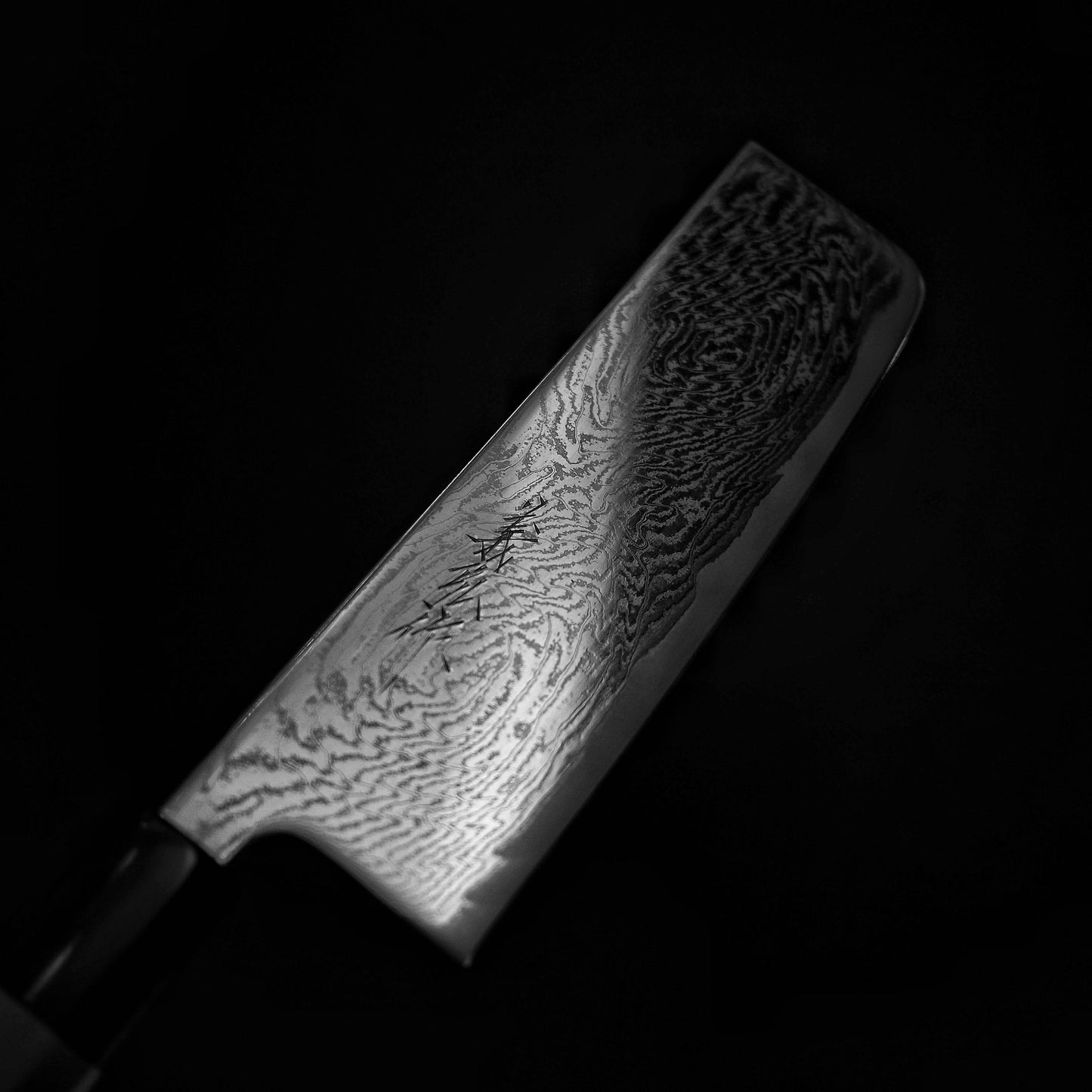 Yoshihiro AUS10 damascus nami nakiri 165mm (with saya) - Zahocho Japanese Knives