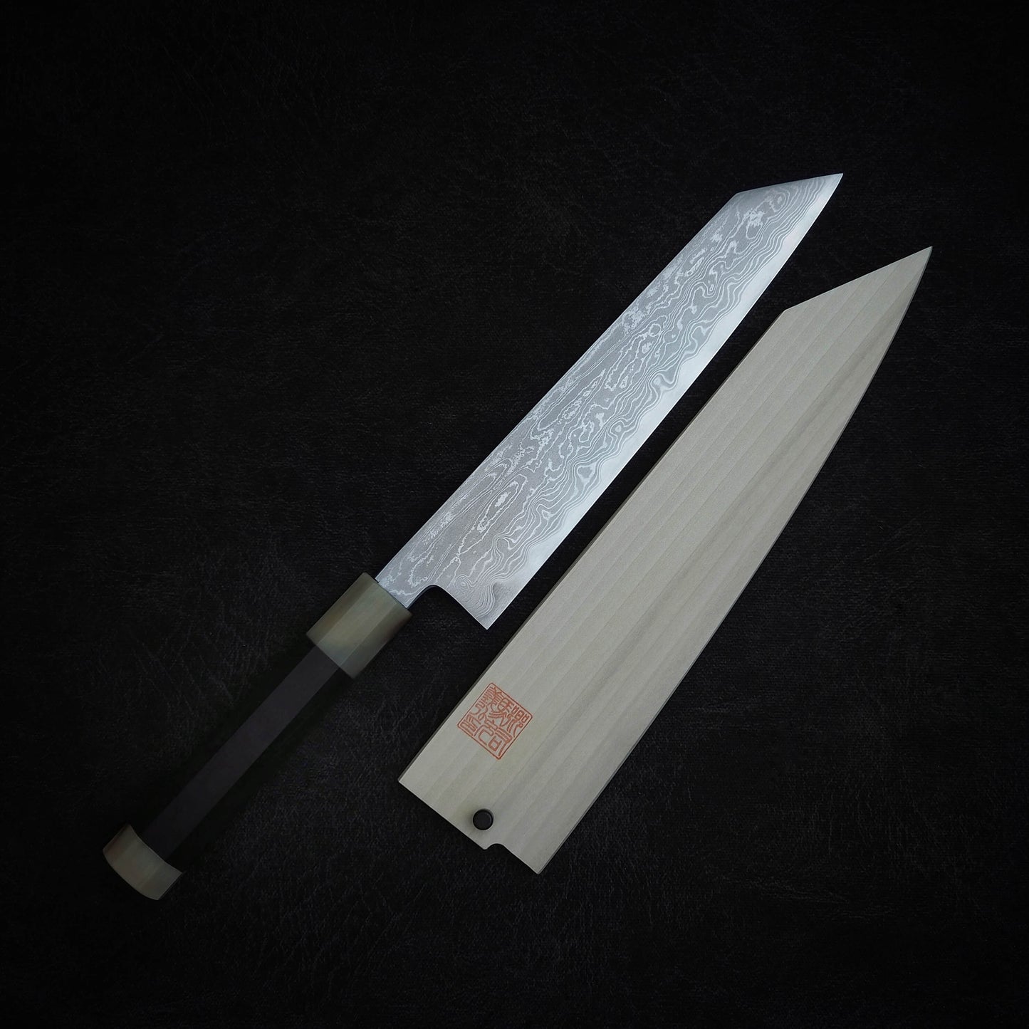 Nakagawa suminagashi aogami #1 240mm kiritsuke gyuto (custom handle) - Zahocho Japanese Knives
