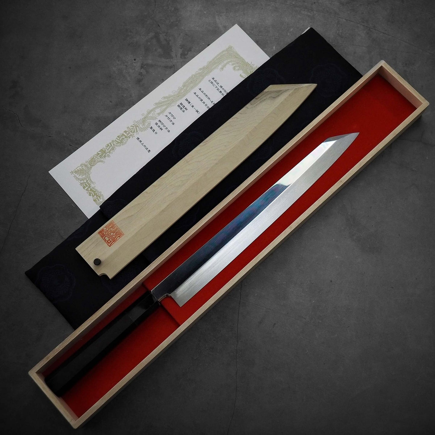 Kenji Togashi aogami#2 honyaki kiritsuke yanagiba 300mm