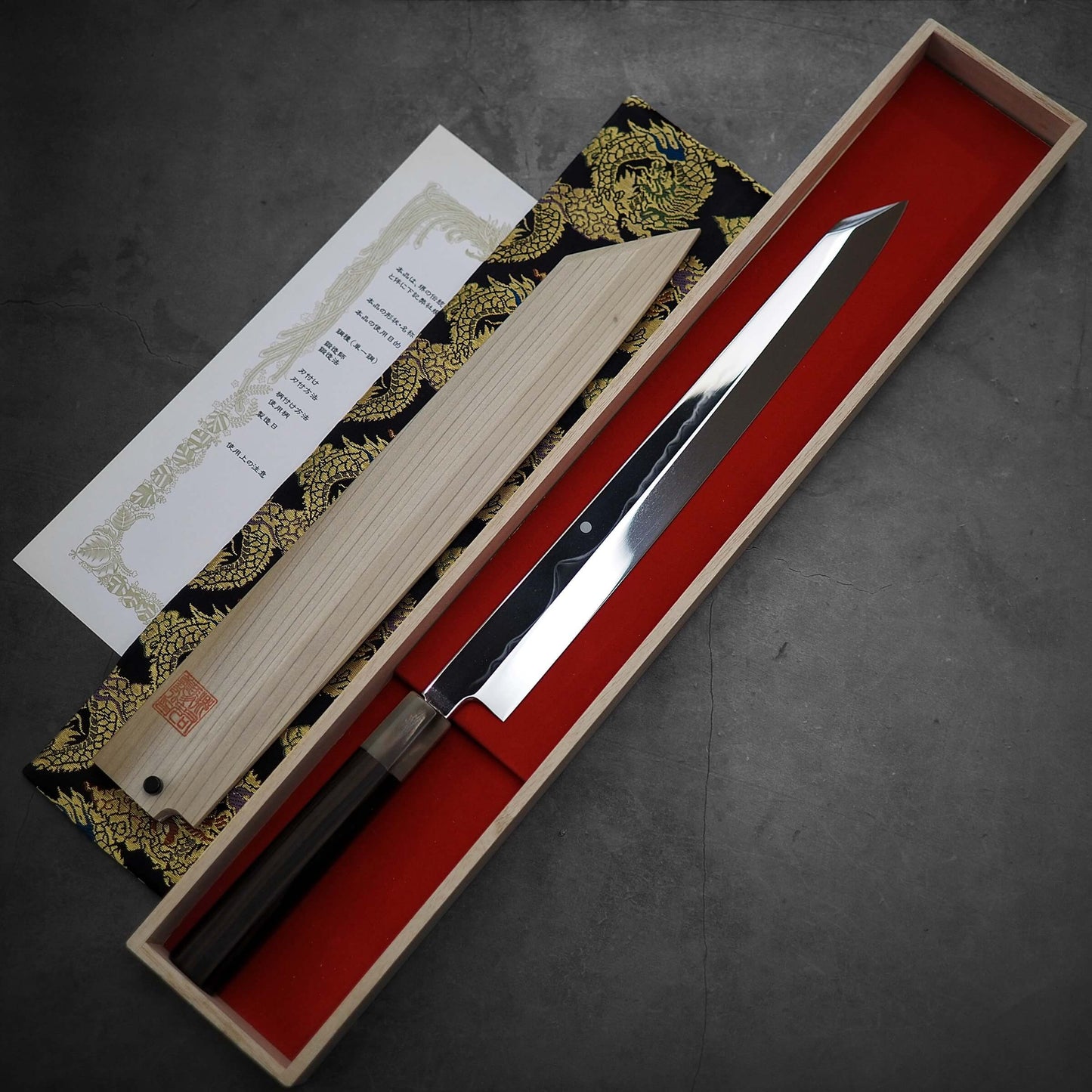 Kenji Togashi shirogami#1 honyaki kiritsuke yanagiba 330mm