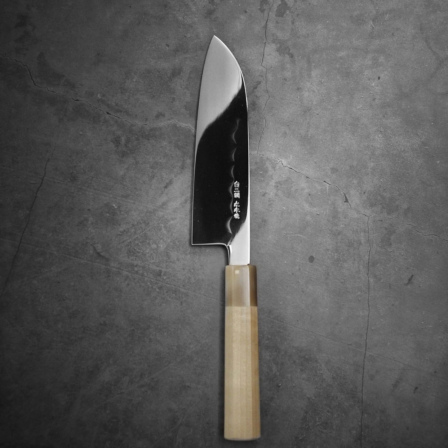 Kenji Togashi shirogami#2 honyaki santoku 180mm
