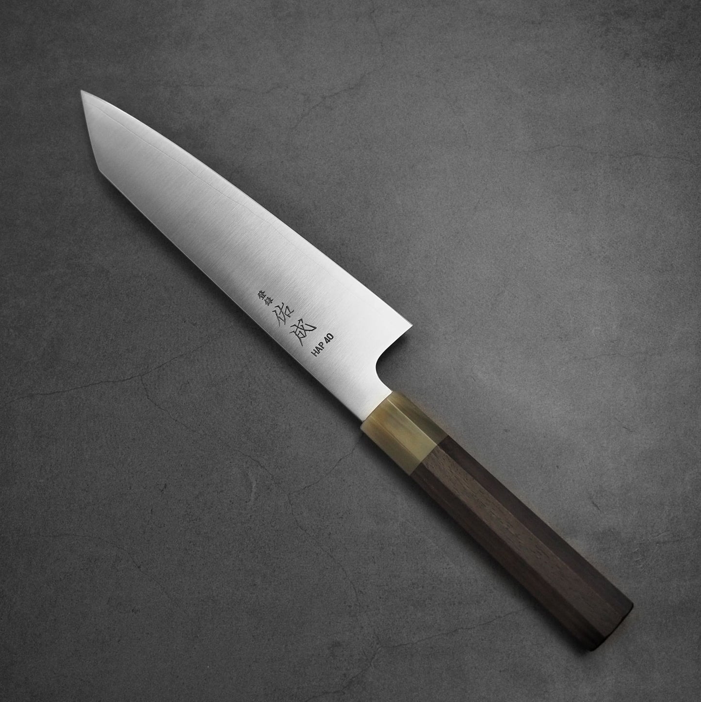 Sukenari Hap40 210mm kiritsuke gyuto (custom handle with saya)
