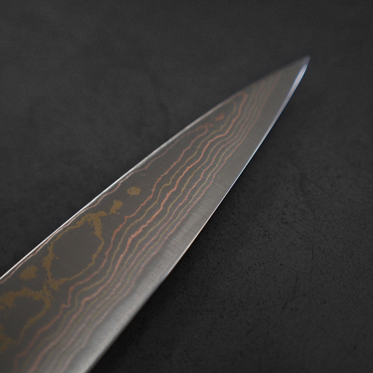 Takeshi Saji rainbow damascus aogami#2 petty knife 150mm