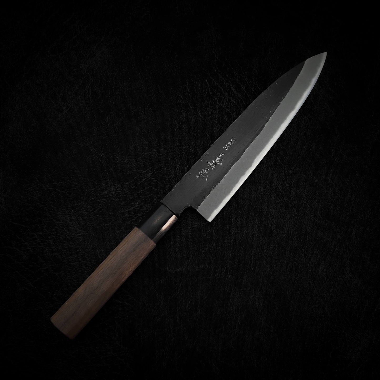 Yoshihiro kurouchi shirogami #2 gyuto 210mm - Zahocho Japanese Knives