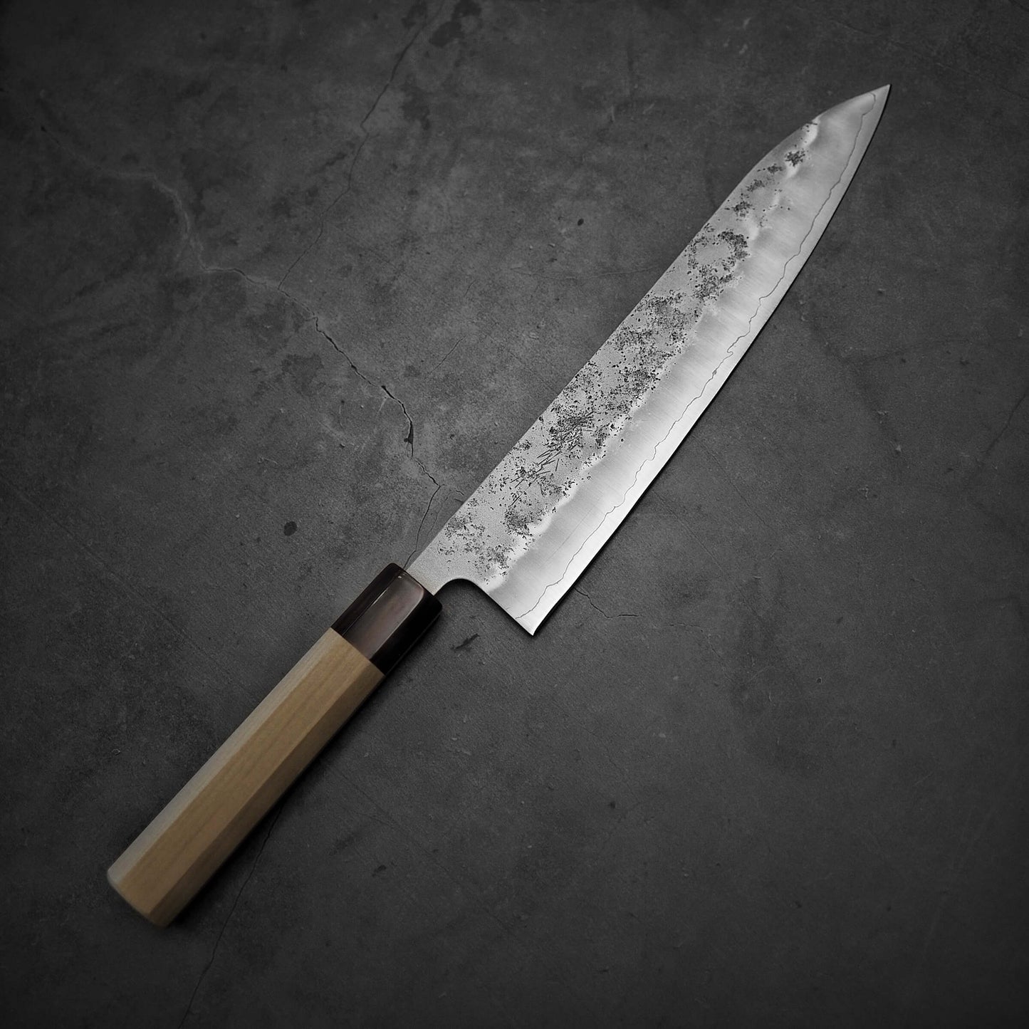 Yoshihiro nashiji ginsan 240mm gyuto (with saya)