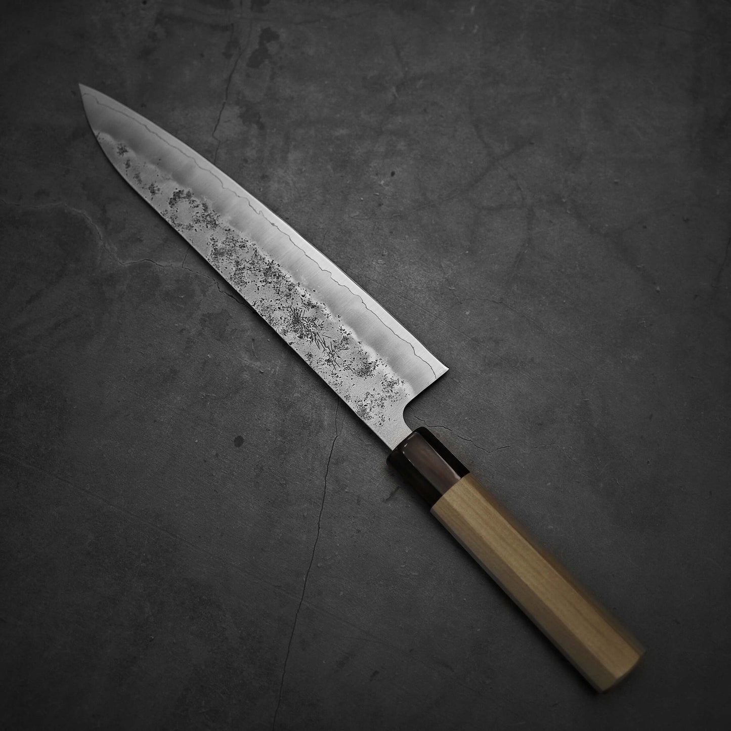 Yoshihiro nashiji ginsan 240mm gyuto (with saya)