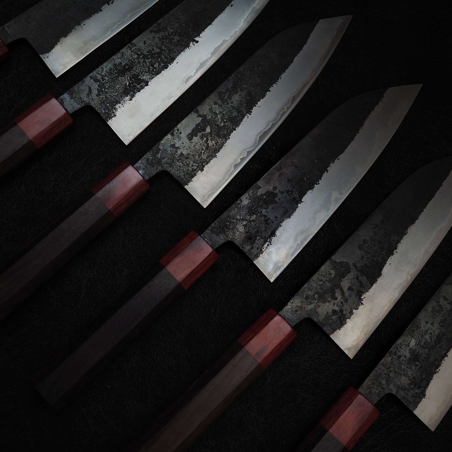 Nagaoke kurouchi shirogami #1 bunka 170mm (stainless clad) - Zahocho Japanese Knives