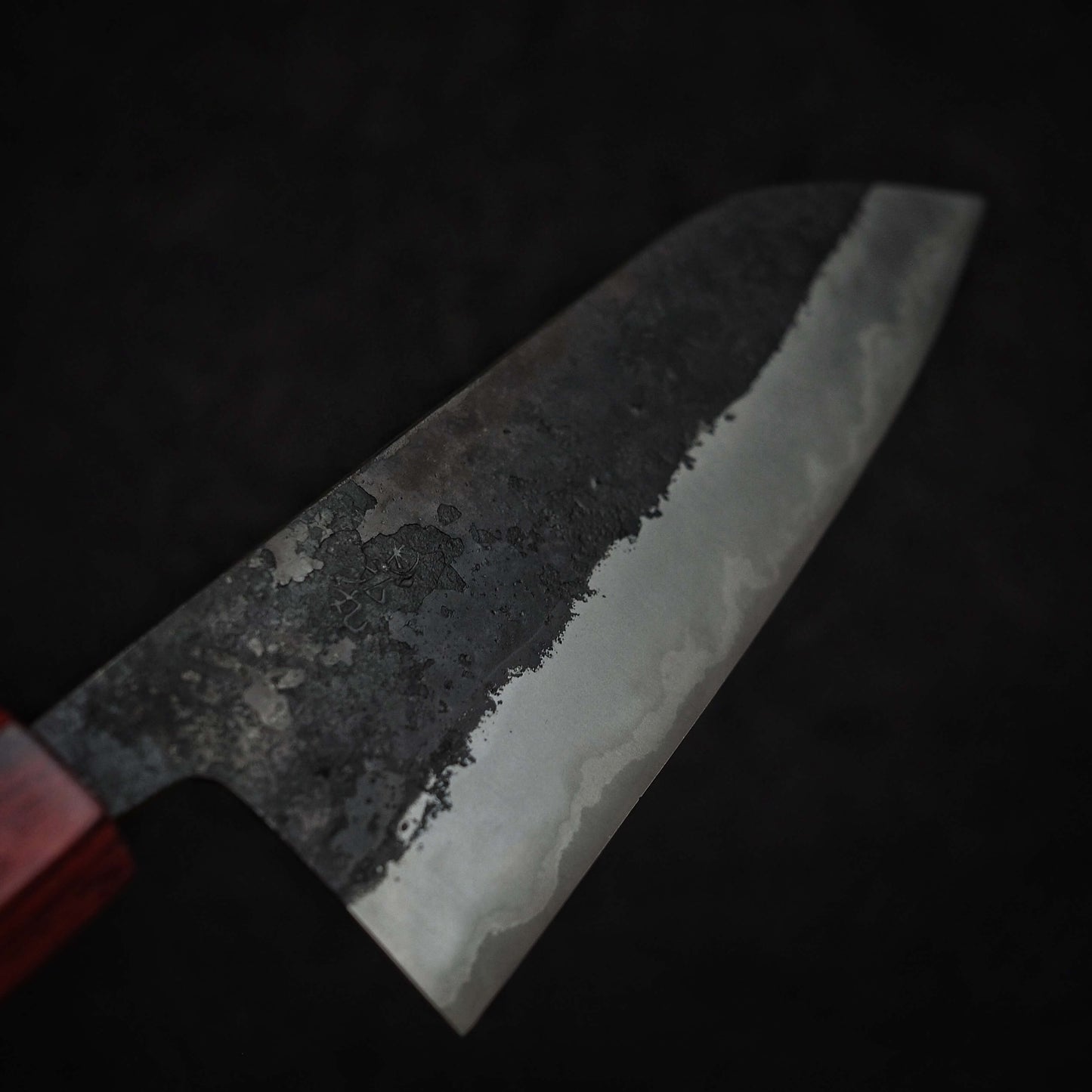 Nagaoke kurouchi shirogami #1 bunka 170mm (stainless clad) - Zahocho Japanese Knives