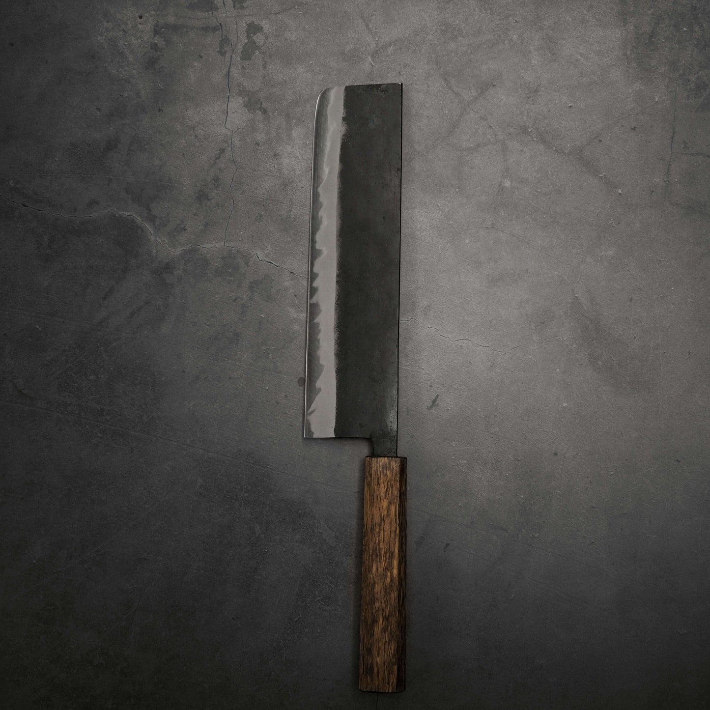 Hinokuni kurouchi shirogami#1 nakiri 210mm - Zahocho Japanese Knives