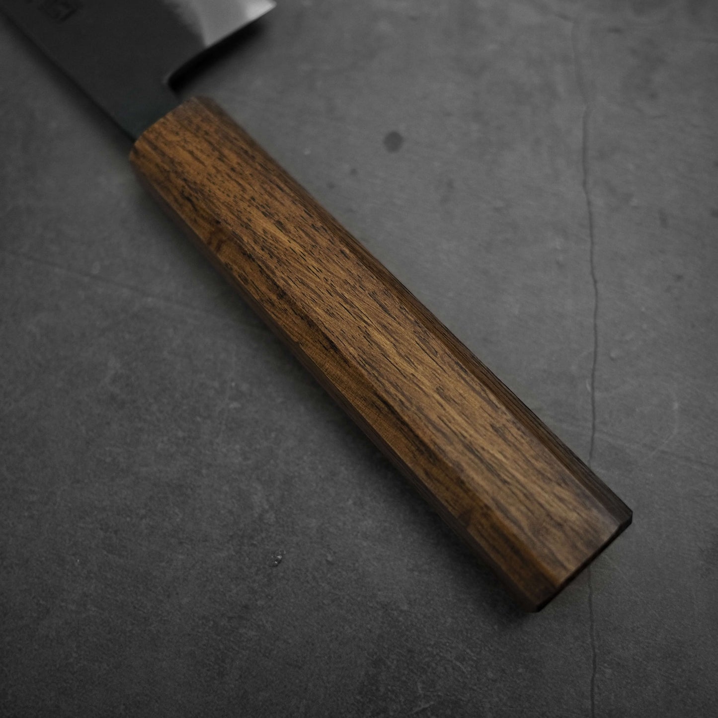 Hinokuni kurouchi shirogami#1 santoku 180mm - Zahocho Japanese Knives