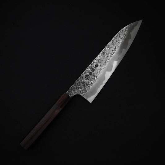 Kisuke x Zahocho tsuchime aogami #2 210mm gyuto (stainless clad) - Zahocho Japanese Knives