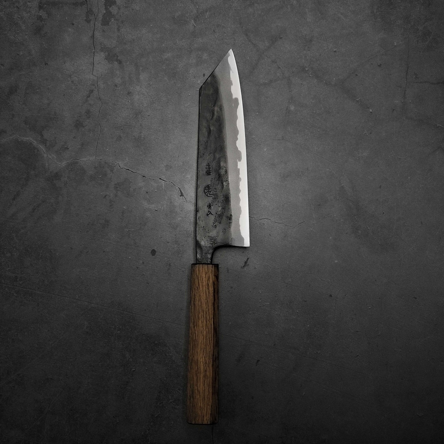 Kyohei Shindo kurouchi aogami#2 bunka 165mm - Zahocho Japanese Knives