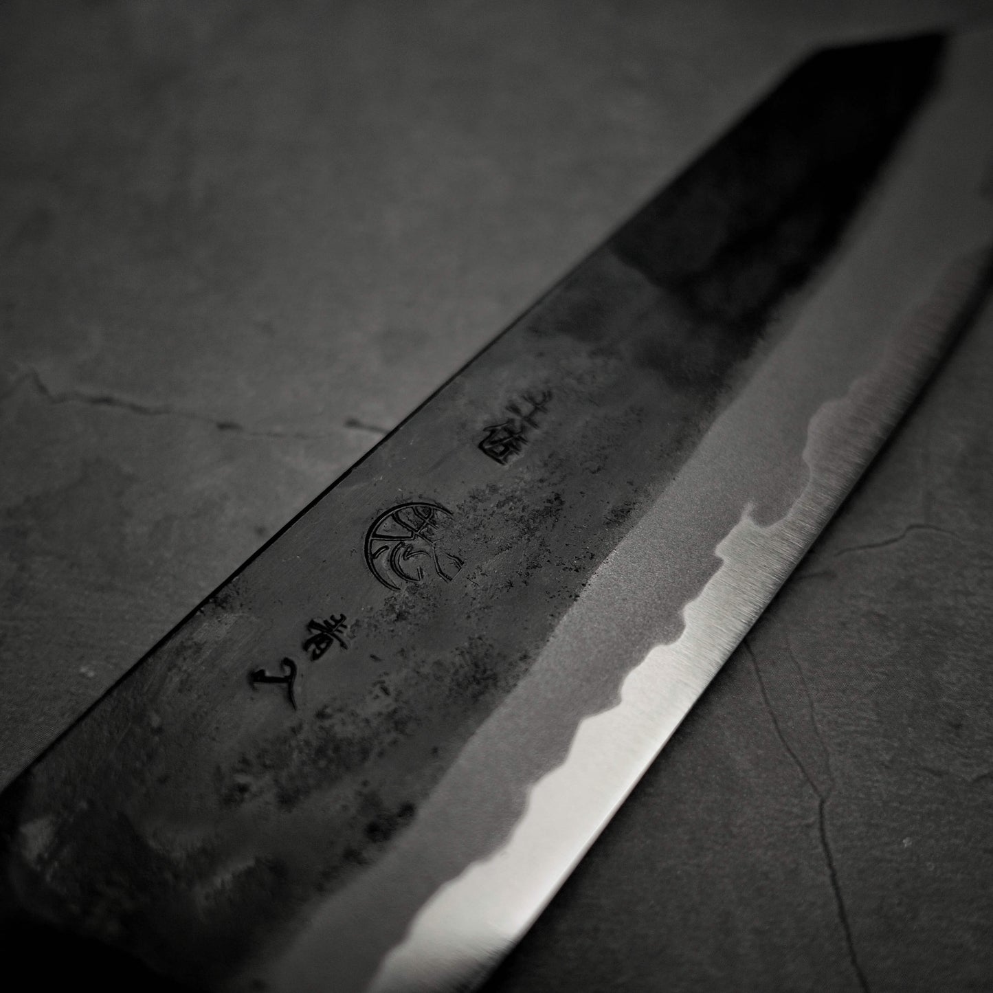 Kyohei Shindo kurouchi aogami#2 bunka 165mm - Zahocho Japanese Knives