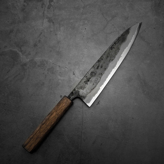 Kyohei Shindo kurouchi aogami#2 gyuto 210mm - Zahocho Japanese Knives