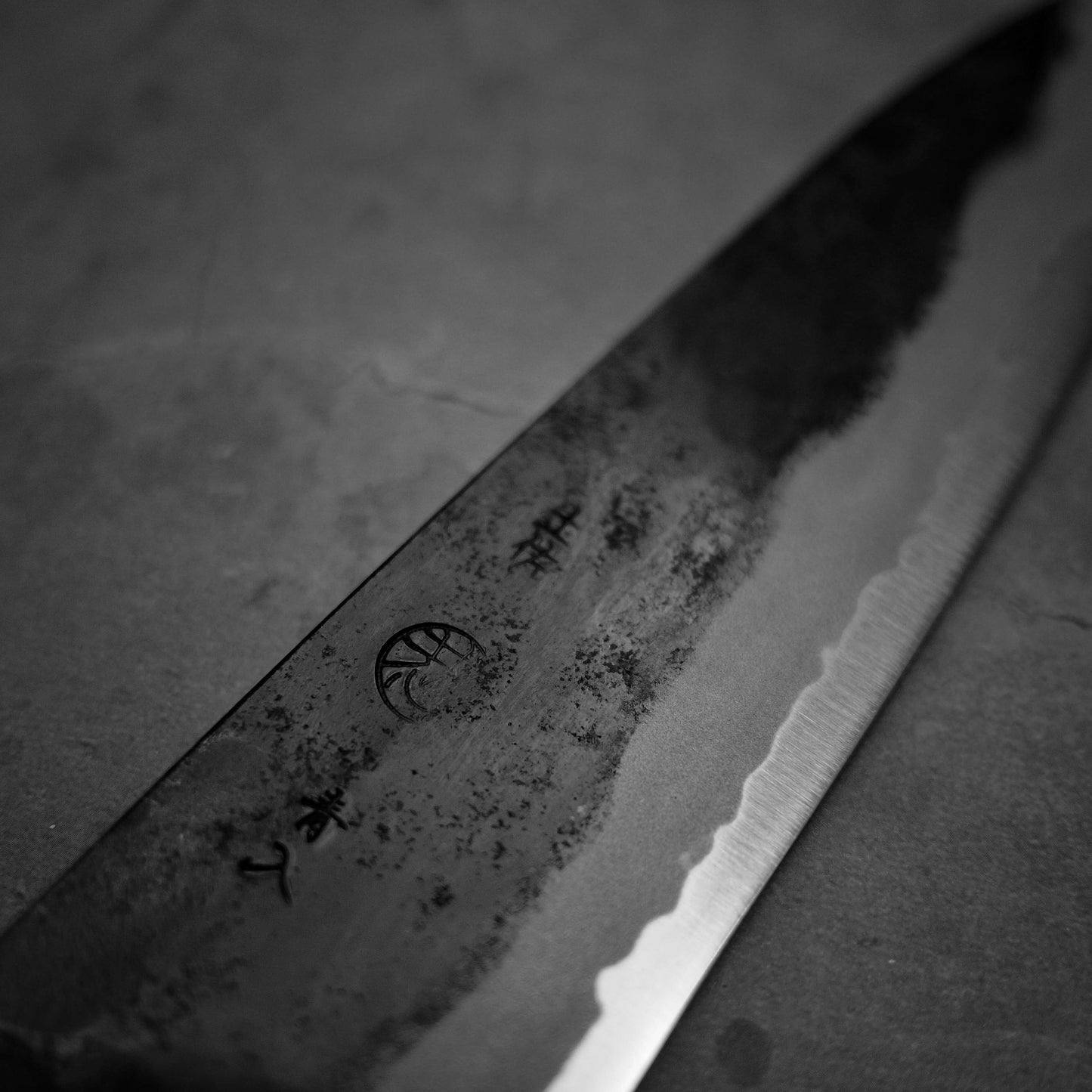 Kyohei Shindo kurouchi aogami#2 gyuto 210mm - Zahocho Japanese Knives