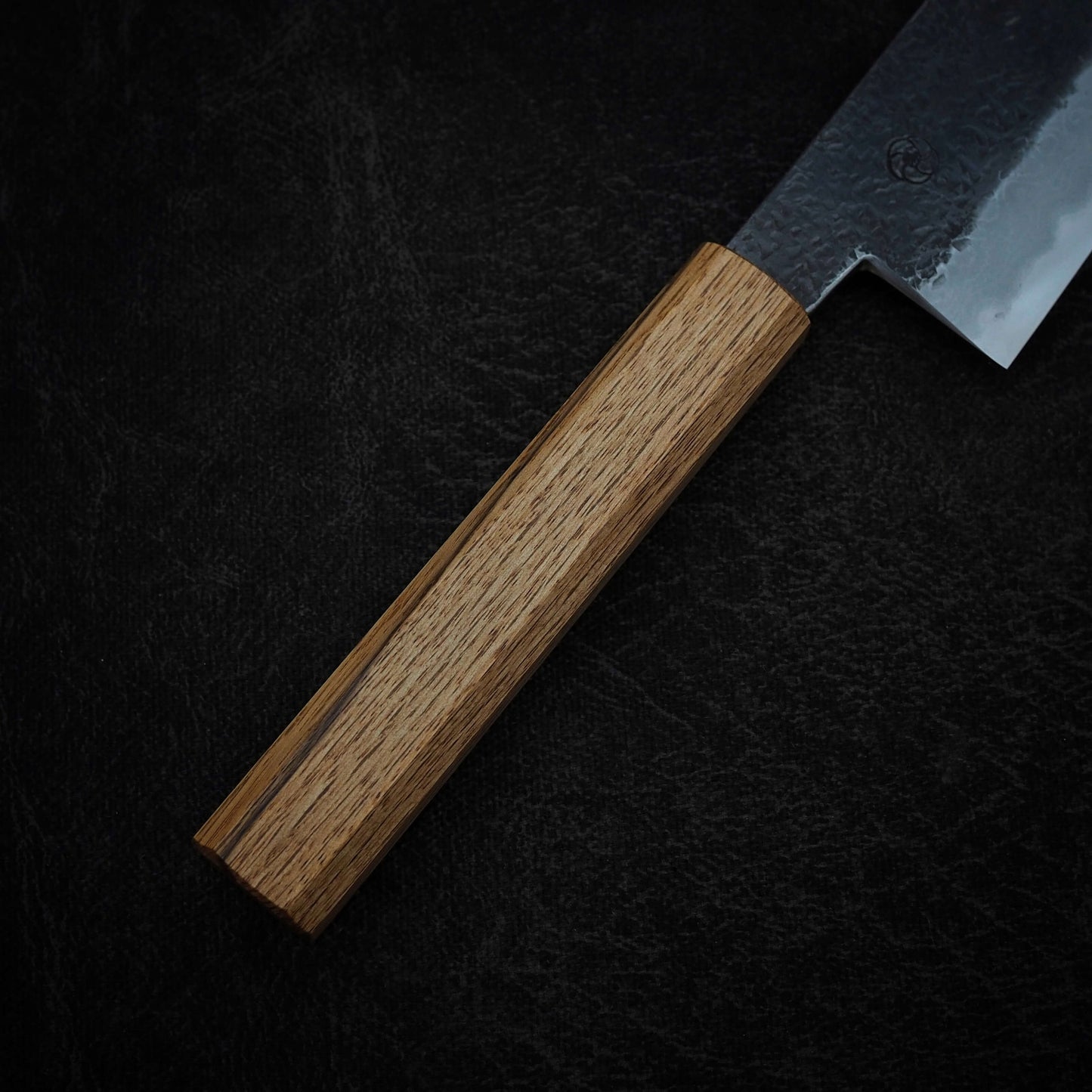 Miyazaki x Zahocho tsuchime kurouchi aogami #2 damascus 180mm hakata - Zahocho Japanese Knives