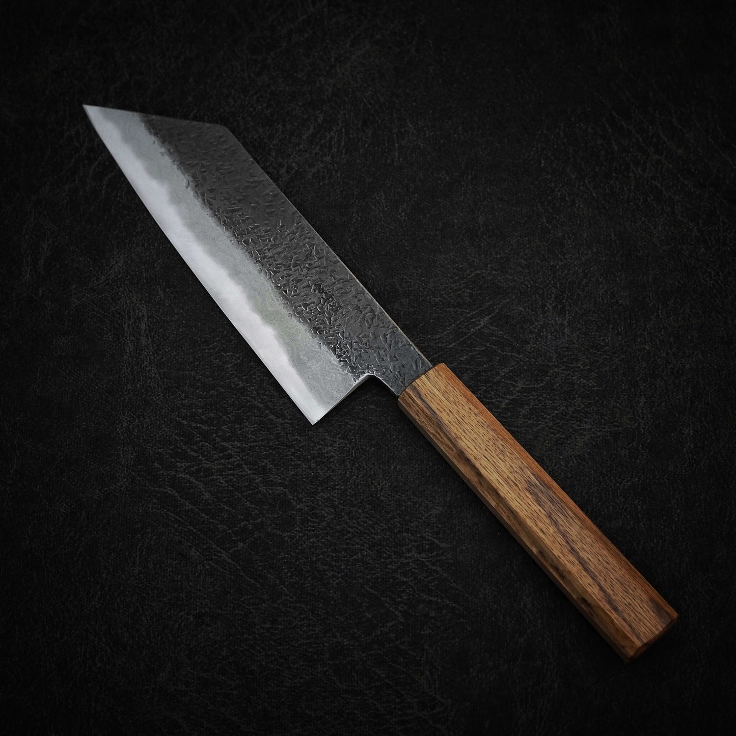 Miyazaki x Zahocho tsuchime kurouchi aogami #2 damascus 180mm hakata - Zahocho Japanese Knives