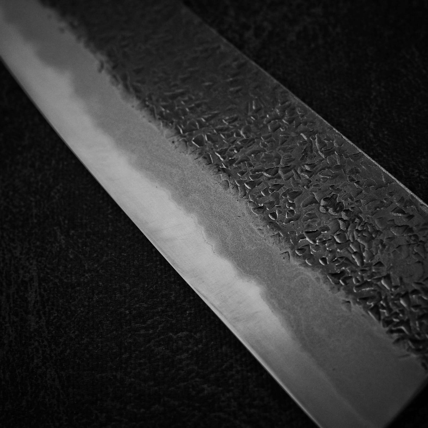 Miyazaki x Zahocho tsuchime kurouchi aogami #2 damascus 180mm hakata - Zahocho Japanese Knives