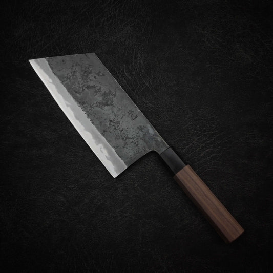 Motokyuuichi kurouchi aogami #2 200mm kiritsuke chuka bocho - Zahocho Japanese Knives