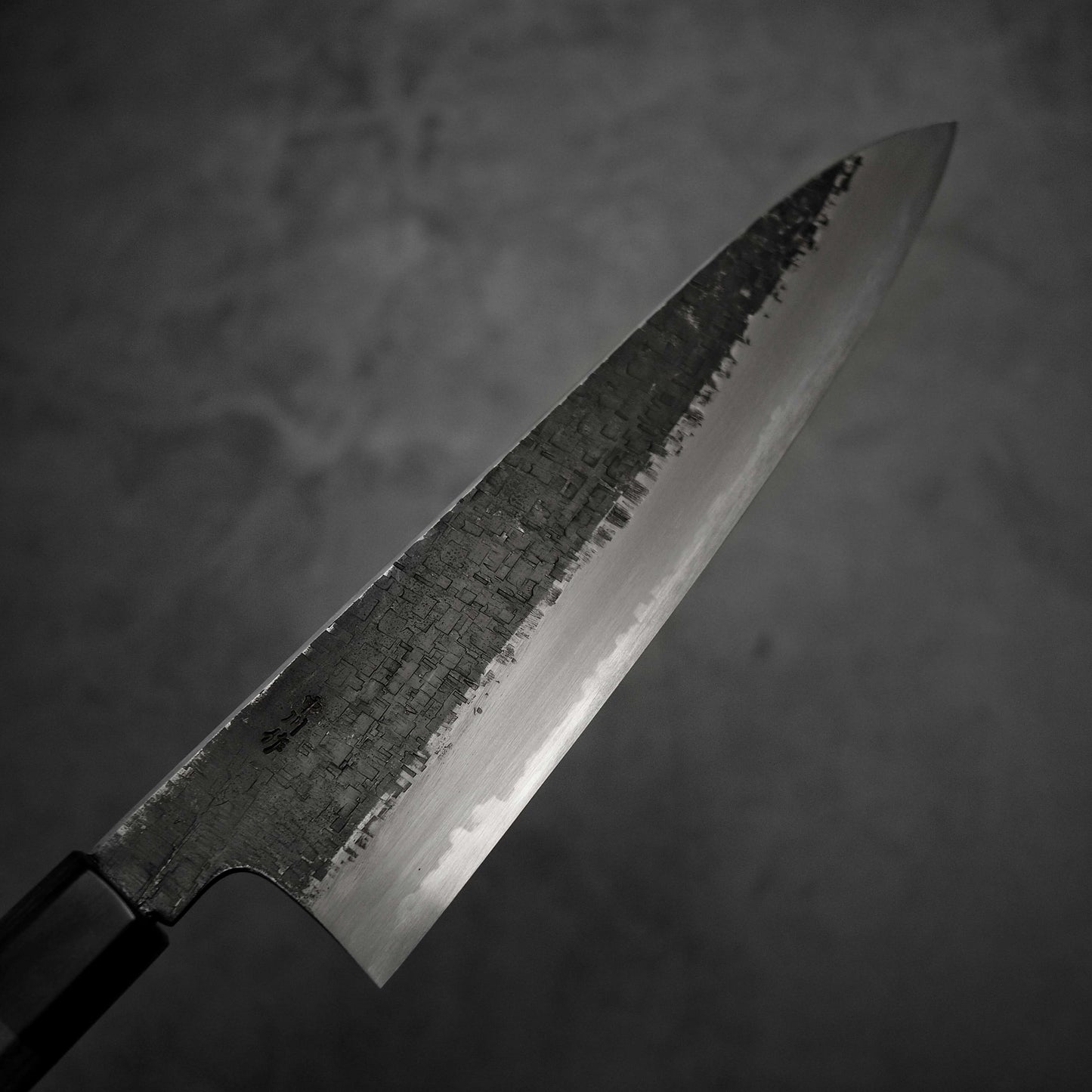 Nakagawa tsuchime kurouchi shirogami#1 tall gyuto 240mm - Zahocho Japanese Knives