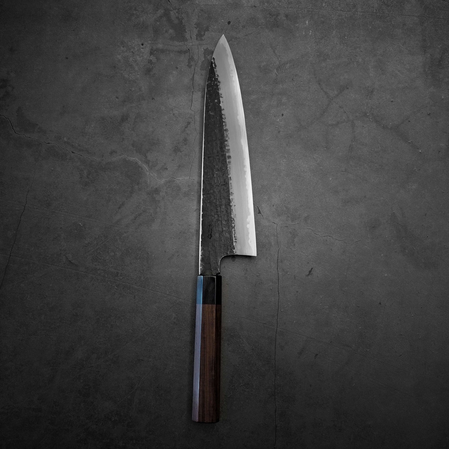 Nakagawa tsuchime kurouchi shirogami#1 tall gyuto 240mm - Zahocho Japanese Knives