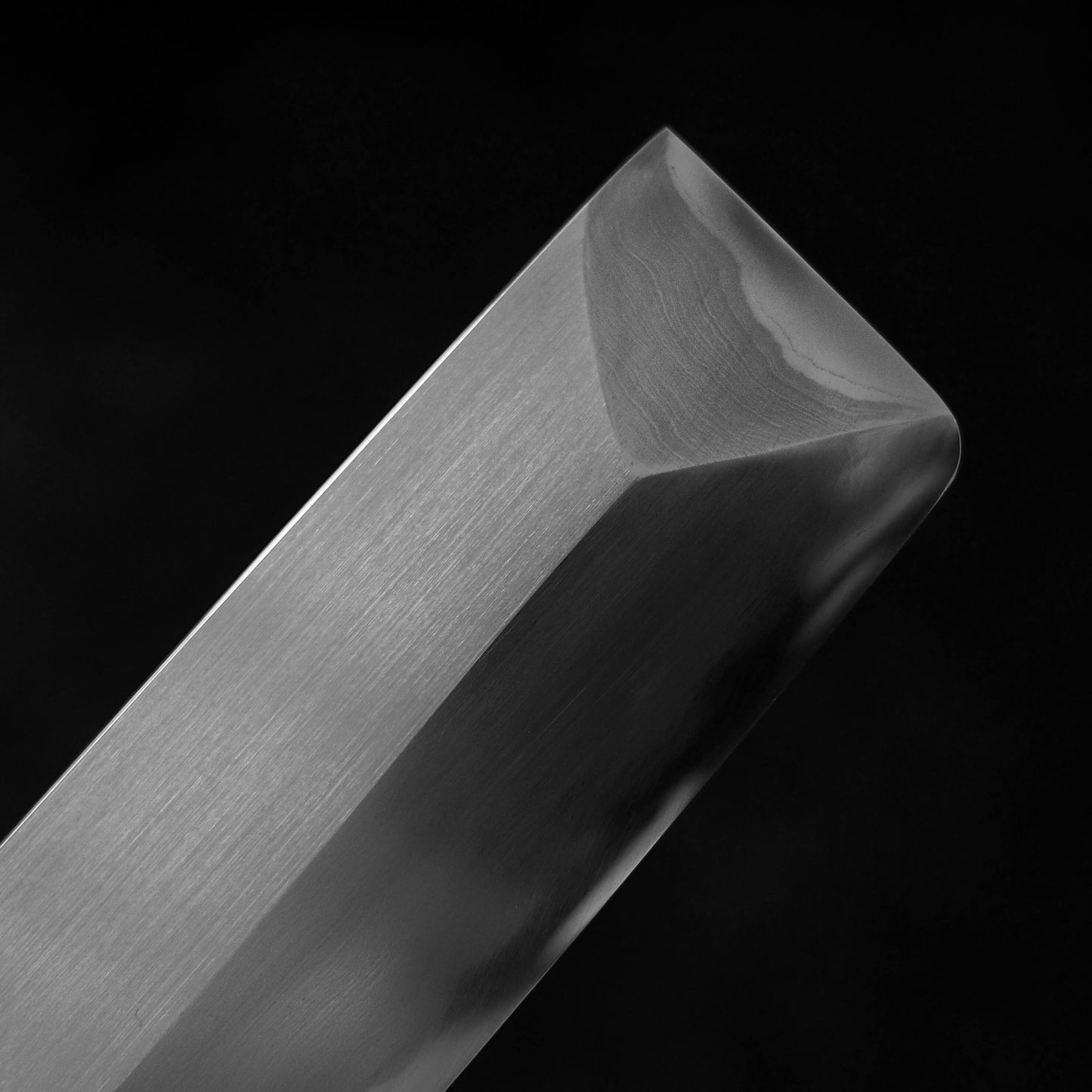 210mm Shigefusa kasumi usuba knife showing tip area