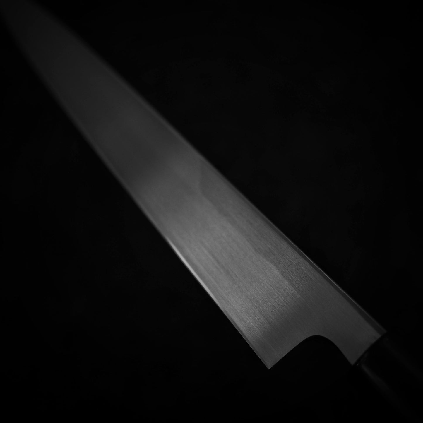 Close-up view of 270mm kasumi yanagiba Shigefusa knife