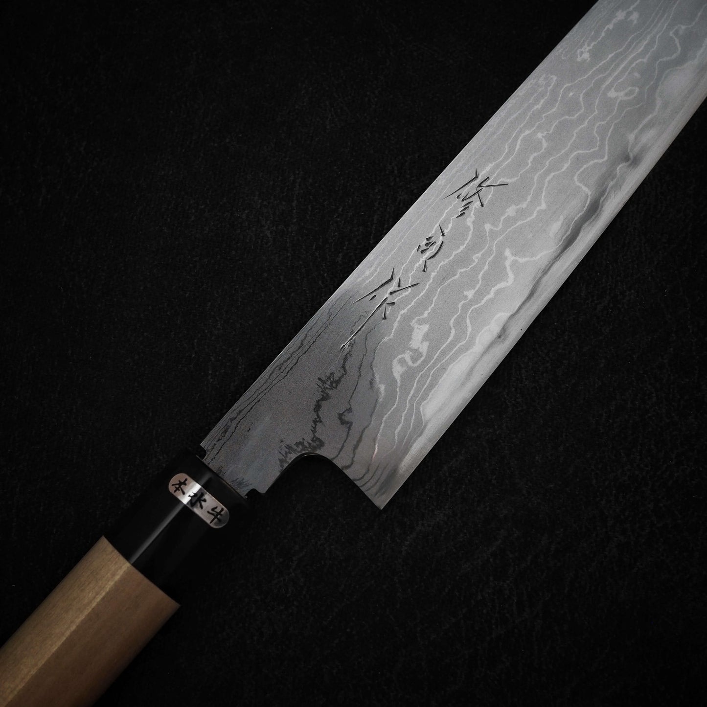 Toyama aogami #2 damascus 240mm kiritsuke gyuto - Zahocho Japanese Knives