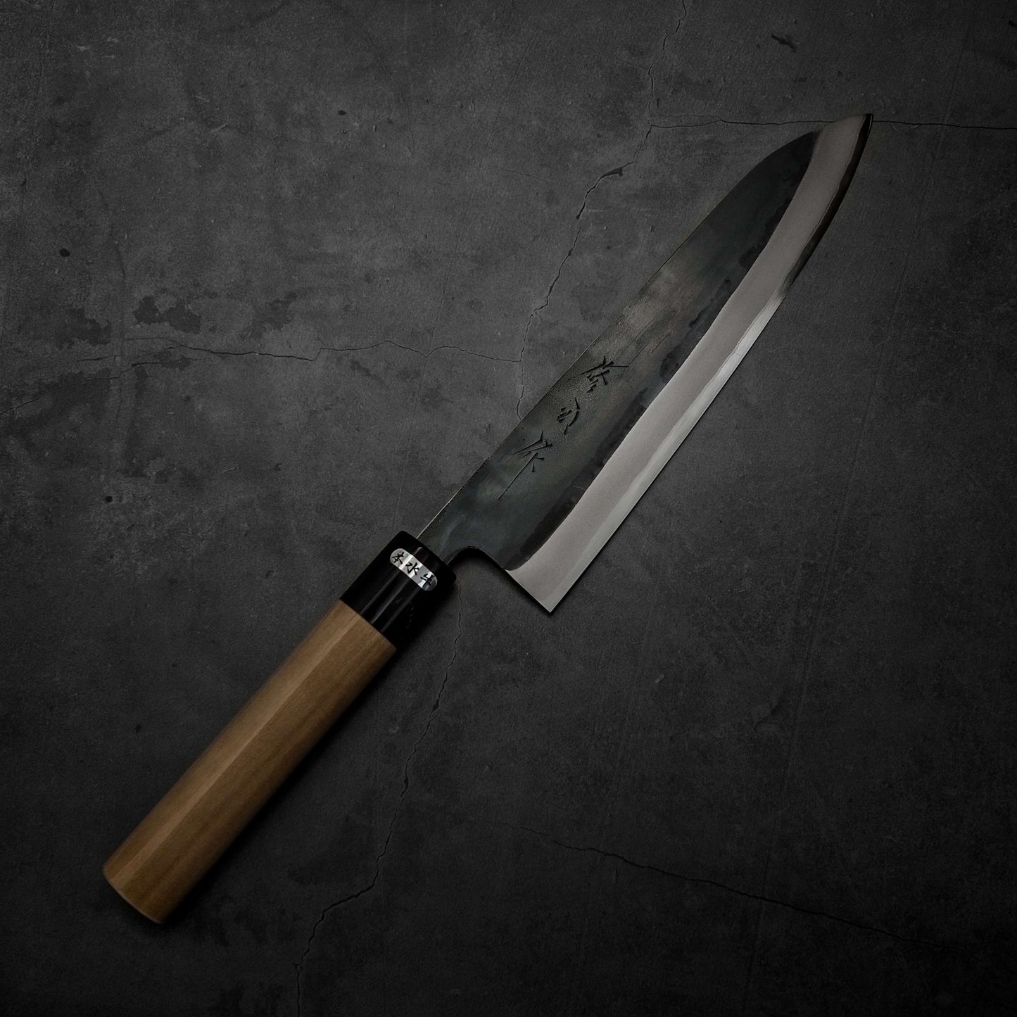 Toyama kurouchi aogami#2 gyuto 210mm - Zahocho Japanese Knives