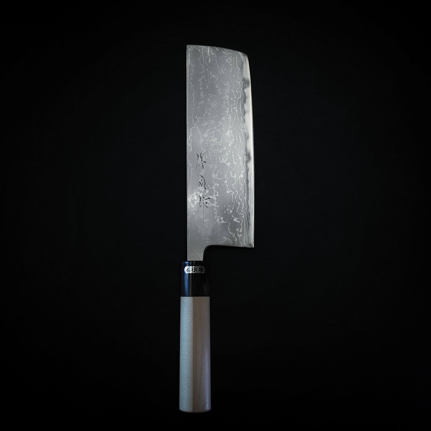 Toyama damascus aogami#2 nakiri 180mm - Zahocho Japanese Knives